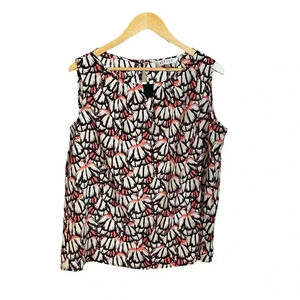 VGT KASPER Women's Summer Top Dress Scoop Neck Printed Multicolor Size XL